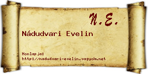 Nádudvari Evelin névjegykártya