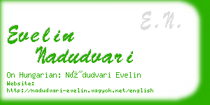 evelin nadudvari business card